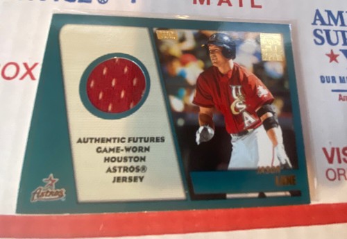 Jason Lane 2001 Topps Traded Rookie Jersey Relic Brewers Coach Astros GAME WORN - Afbeelding 1 van 4