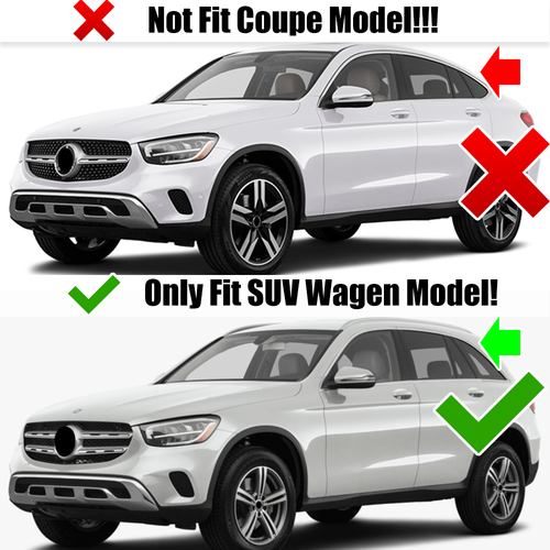 For Mercedes-Benz GLC X253 2016-2022 Rain Guard Window Vent Deflector In-Channel - Picture 8 of 8