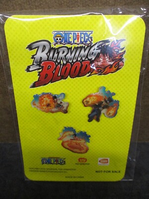NEW Gamestop Exclusive Pins Promo One Piece Burning Blood Lot of 3