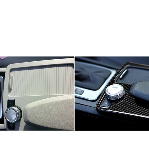 Carbon Fiber Cup Holder Panel Cover Trim For Mercedes Benz C Class E Class W204 - Picture 9 of 13