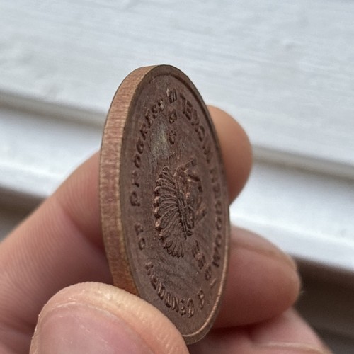 1933 Century Of Progress Exposition - Wooden Nickel - Chicago, IL RARE - Picture 5 of 10