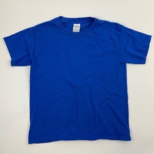 Gildan T Shirt Kids Small Crew Neck Short Sleeve Blue