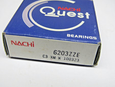 Nachi 6203-ZZ C3 17mm X 40mm X 12 mm Shielded Bearing