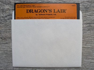 DRAGON'S LAIR for the Commodore 64 C64/128, Game Only, Fully Tested!  EA