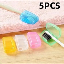 5PCS Portable Toothbrush Cover Caps Travel Hygiene Protector Holder Case Set