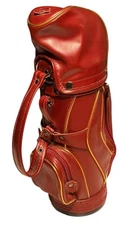 ProSource Mini Golf Bag Wine Liquor Storage 13”x5” Burgundy Hood Strap Promo