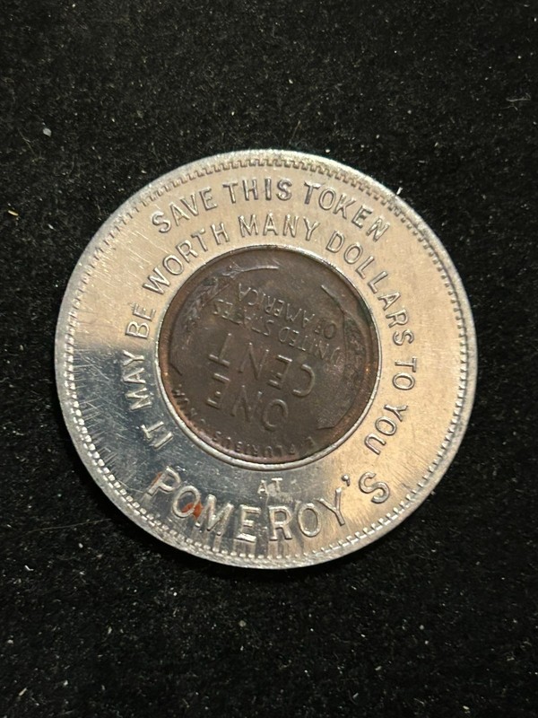 1937 Reading Pennsylvania Encased Cent Token Pomeroy's World's Fair PA244