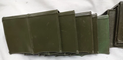 Vintage Marx Playset Battleground WW II Hard Plastic Green Tents 19 in All