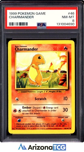 Charmander graded PSA 8 for sale on eBay