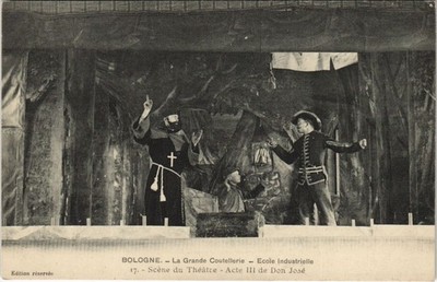 Old postcard Bologna La Grande Coutellerie Ecole Ondustrielle THEATER STAR (42403)