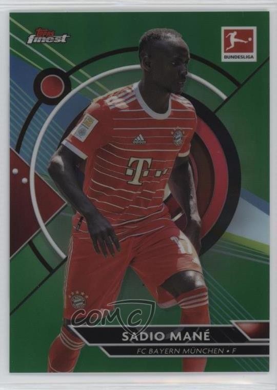 2022-23 Topps Finest Bundesliga Green Refractor 3/99 Sadio Mane Mané #118 9e1