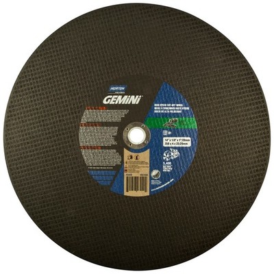 Norton 66252837842 14x1/8x1''/20mm Gemini Concrete SC Cut-Off Wheel 24 Grit 10 pk