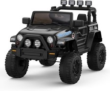 12V 4.5AH Kids Electric Car, 2-Seater Ride on Truck with Remote Control Black