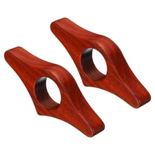 0.9" Thumb Book Page Holder, 2 Pack Beech Bookmark Book Opener Style 2, Brown