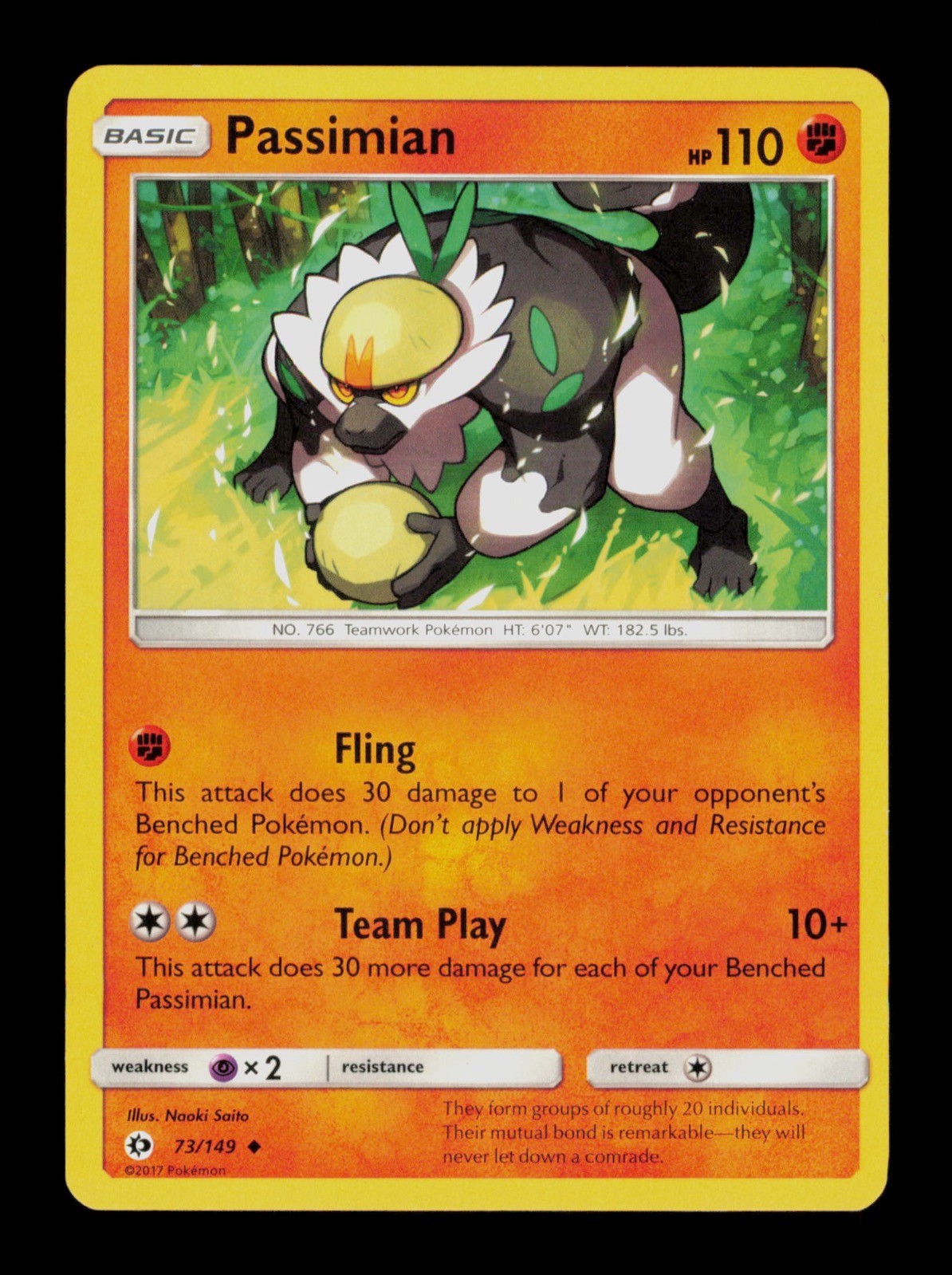 Passimian 73/149 Pokemon Sun&Moon Trading Card TC