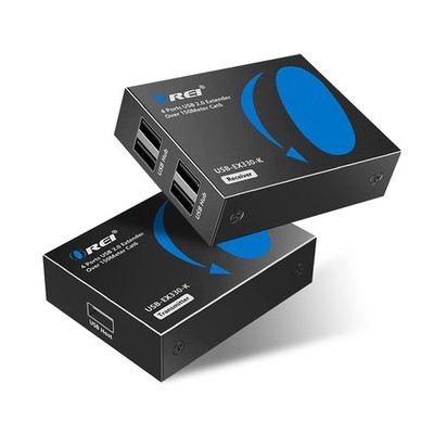 OREI USB Over Ethernet Extender Upto 330 Feet - 400 FT - 4K @ 30Hz, Black 