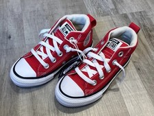 New Converse Chuck Taylor All Star Ox Kids Red Canvas Sneakers Toddler US 11 45