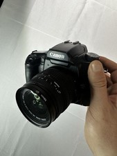 For Parts Untested Canon EOS ELAN 7 SLR 35mm Film Camera Body And Lens