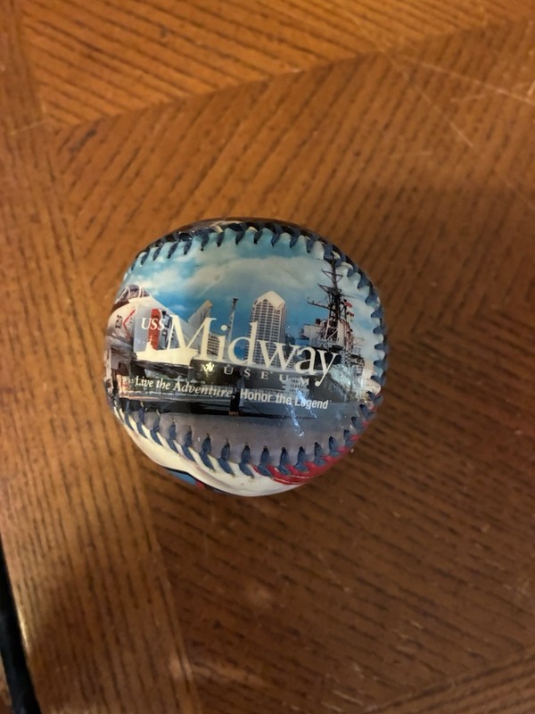 USS Midway Battleship Collectible Baseball