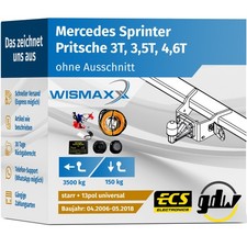 ANHÄNGERKUPPLUNG für Mercedes Sprinter 06-18 starr GDW +13polig E-Satz ABE ANHÄNGERKUPPLUNG für Mercedes Sprinter 06-18 starr GDW +13polig E-Satz ABE