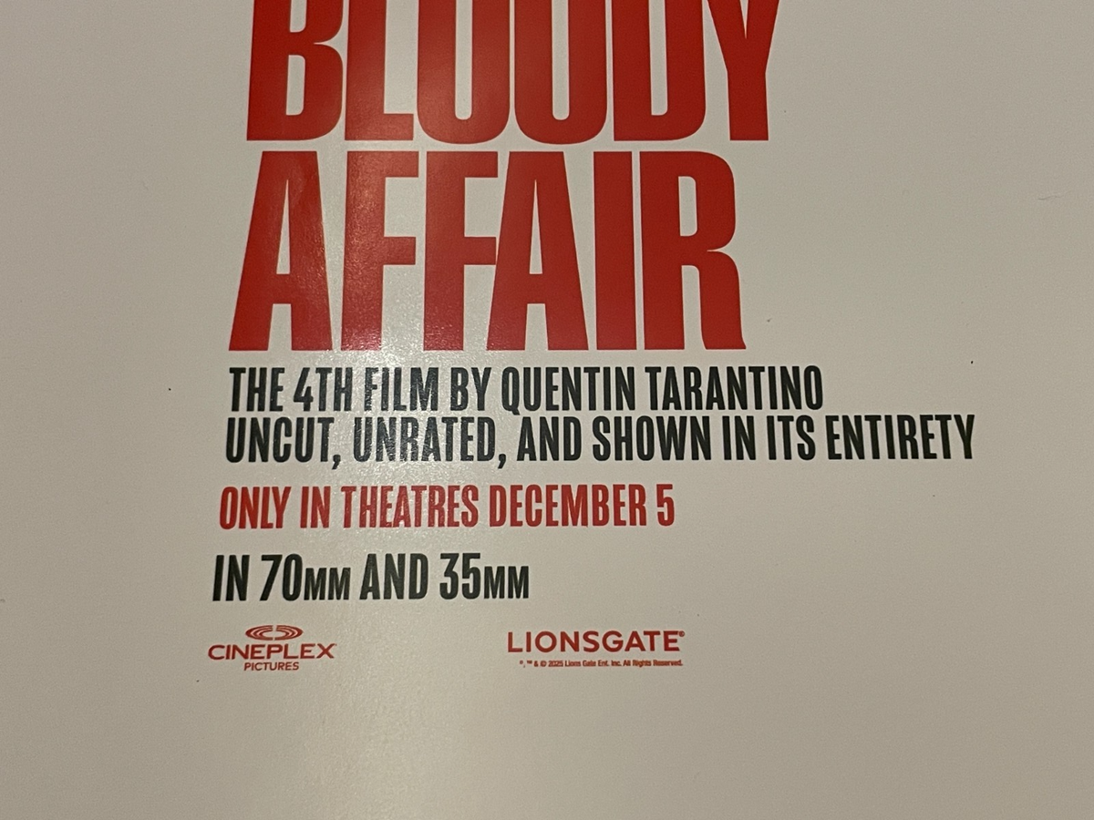KILL BILL the Whole Bloody Affair 70mm SUPER RARE Movie poster