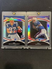 2010 TOM BRADY And Rob Gronkowski Topps Finest Black Refractors  Both  76/99!