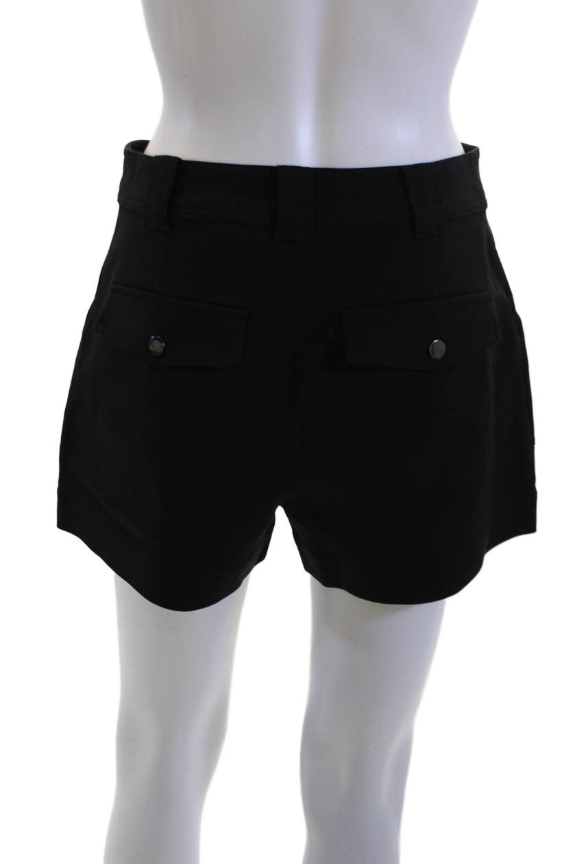 Ramy Brook Unisex Black Solid Button Front Army S… - image 3