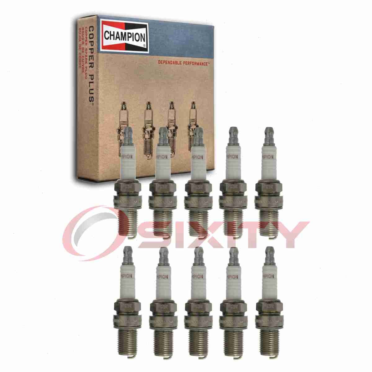 10 pc Champion 791 Spark Plugs for R5672-10 C57YC AR3910 7942 Ignition Wire bk