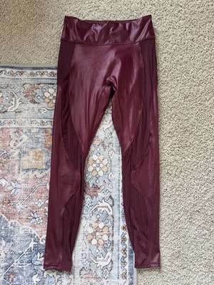 Fabletics Moto Leggings - Medium - Maroon - High Waist Full Length Athletic