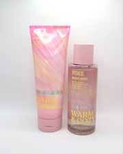 Victoria's Secret Pink Sun Splashed Warm  Cozy Body Mist  Body Lotion Set of 2