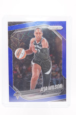 2025 WNBA Prizm #76 A'Ja Wilson Blue Velocity PRIZM Las Vegas Aces