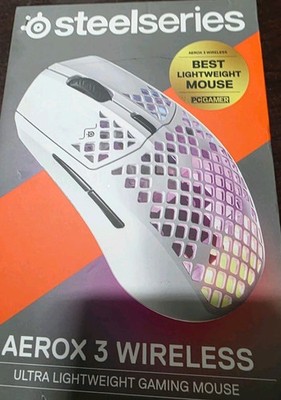 SteelSeries Aerox 3 Wireless Optical Gaming Mouse - Snow (2022 Edition)