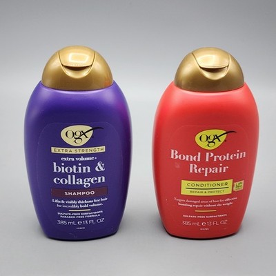 OGX Extra Strength Extra Volume+ Biotin & Collagen Shampoo & Conditioner 385ml