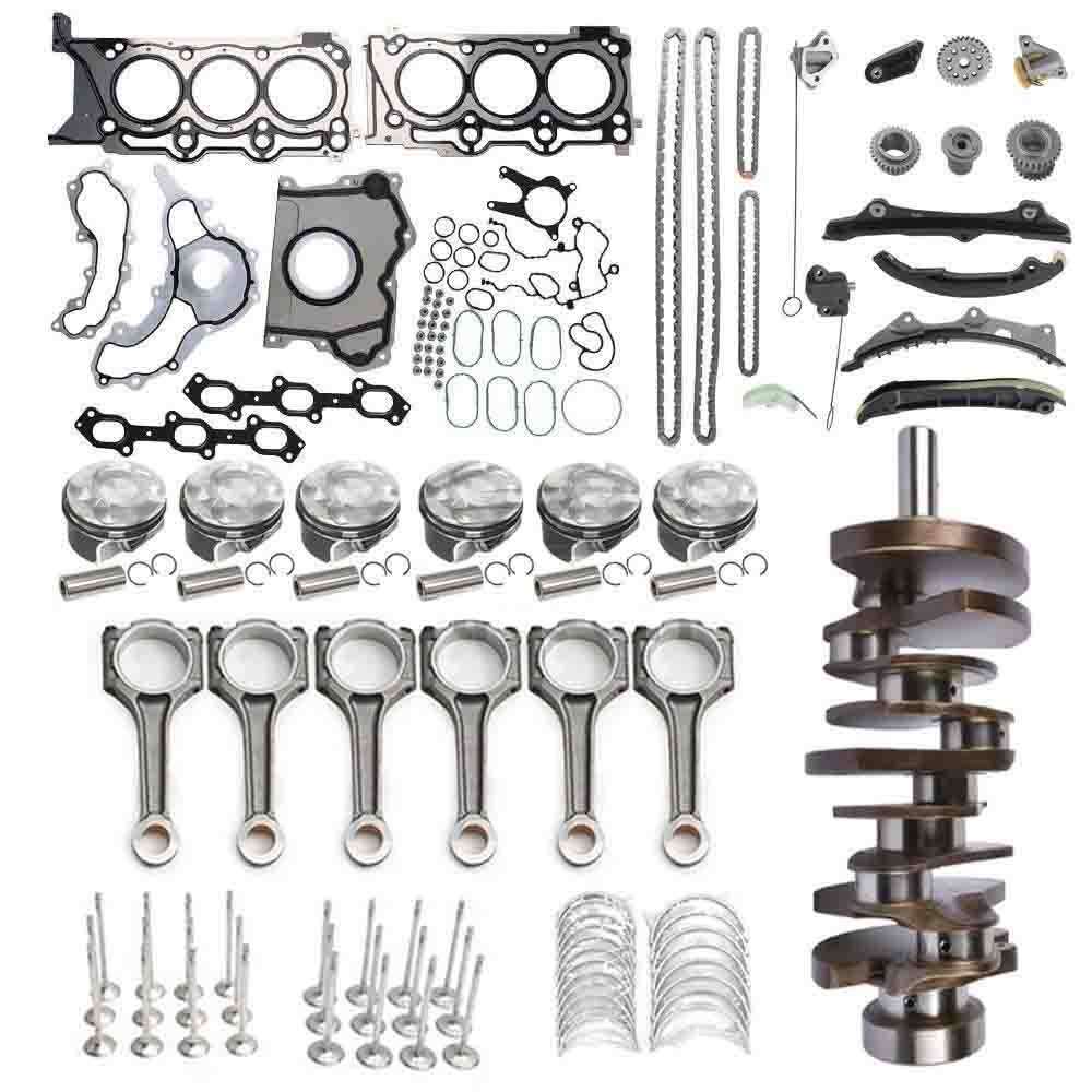 3.0TT V6 Engine Rebuild Piston Gasket Timing Kit w/ Crankshaft Rods For Maserati
