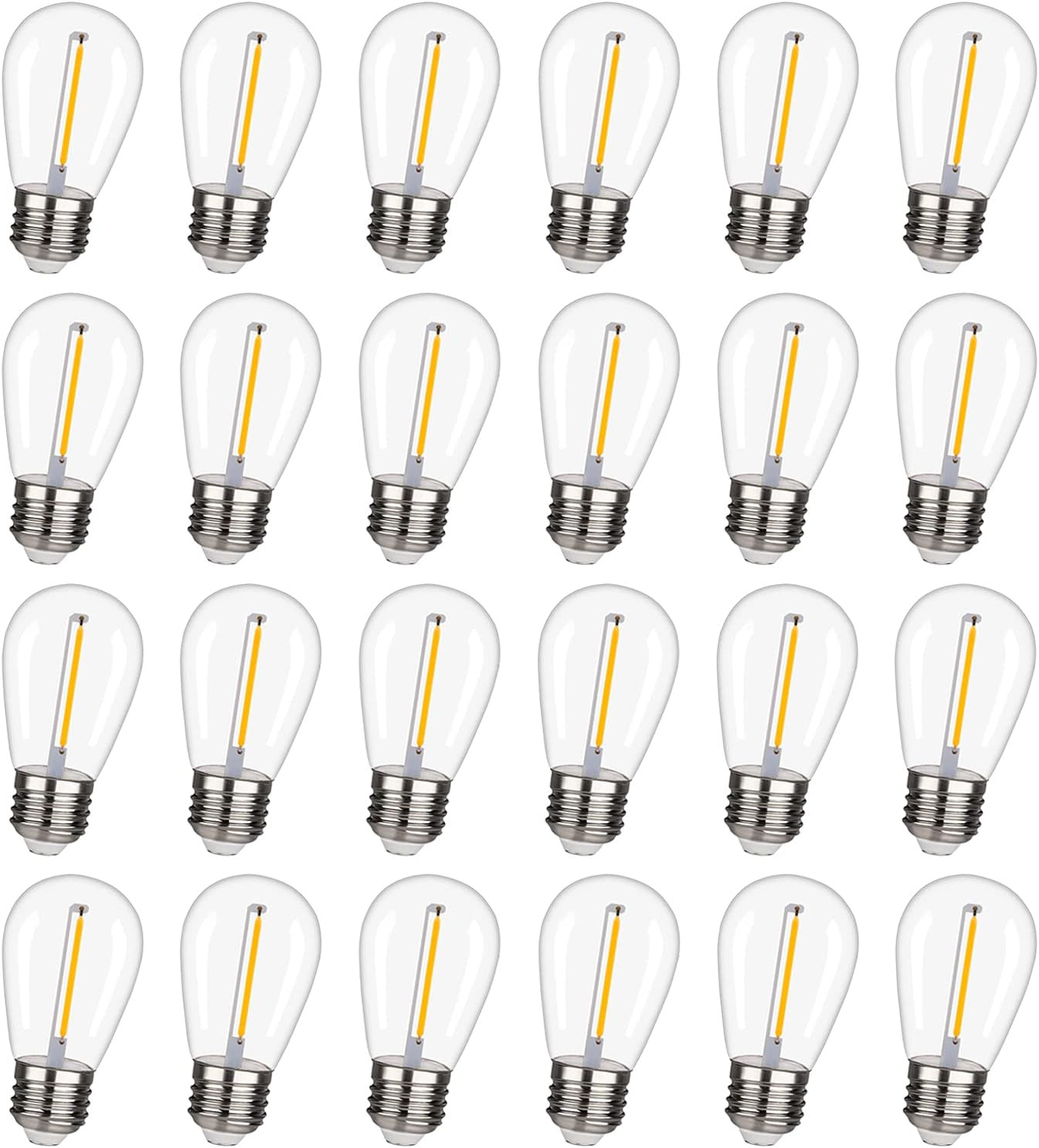 Shatterproof,Waterproof S14 String Light Bulbs,Led Patio Lights Outdoor Waterpro