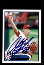 Signed Baseball Card Auto Colby Lewis 2012 Topps #18 Texas Rangers