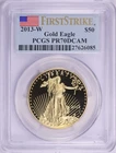 2013-W $50 First Strike 1oz Gold Eagle PCGS PR70DCAM Proof