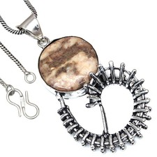 Anhänger Designer Jaspis Edelstein Valentinstag Geschenk Silberschmuck 2 Zoll