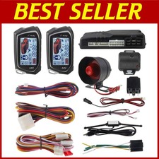 2 Way Car Alarm System with Big LCD Display  Remote Starter