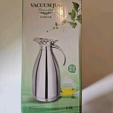 Jarra de vacío aislada para té y café - Jarra térmica para bebidas - Blanca 1L
