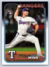 COLE WINN  RANGERS   RC  2024 TOPPS UPDATE #US109