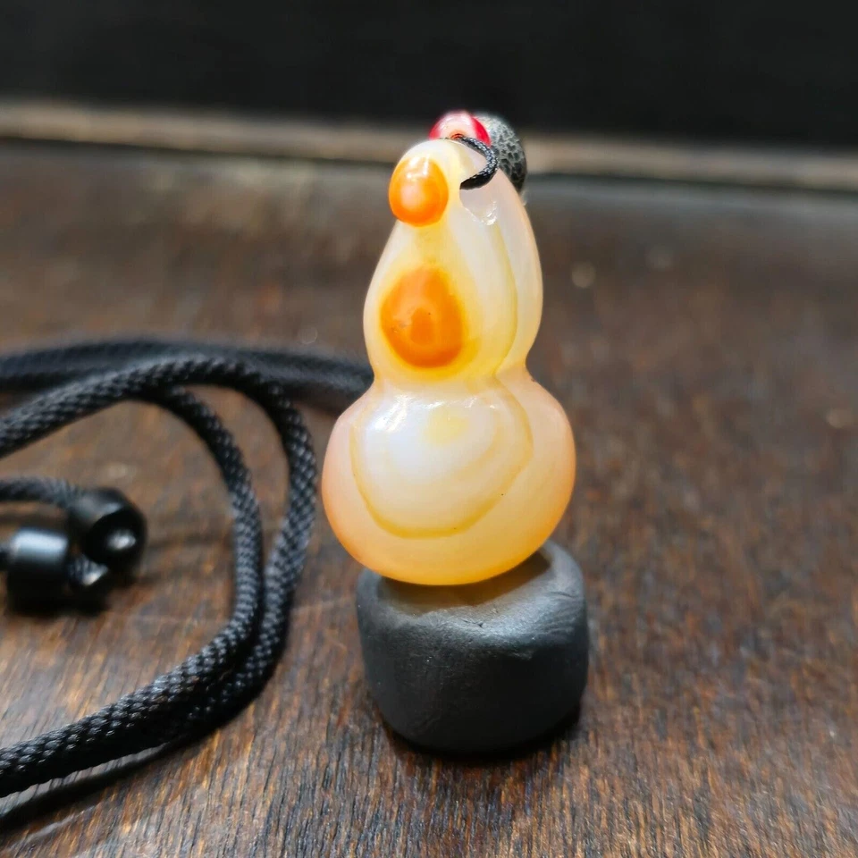 Único abalorio amuleto ágata ojos naranja himalaya tibetano #20 Foto 3 de 4