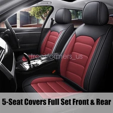 For Chevy Silverado 1500 2500 3500HD Leather Car Seat Covers 5-Seats Full Set US