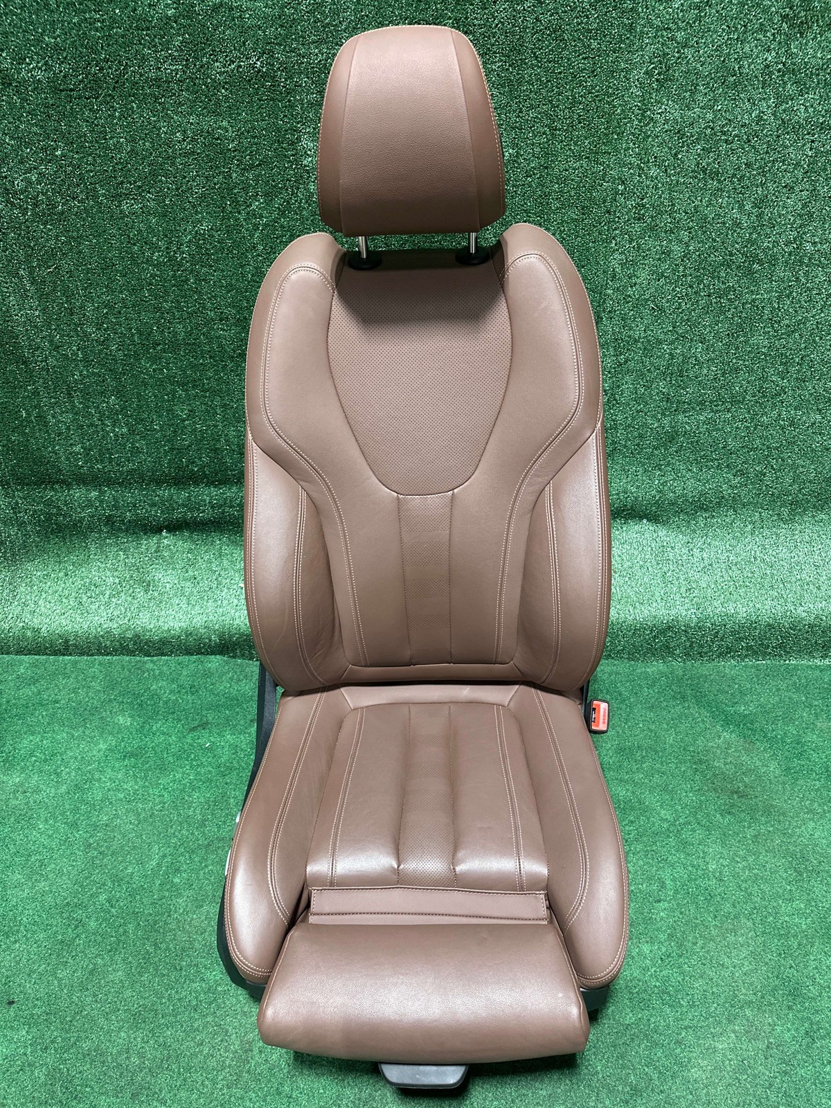 19-25 BMW X5 Front seat right leather Vernasca coffe OEM 52108493338 52108493229