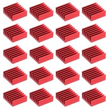 20 Pcs Heatsink 14x14x6mm Aluminum Heat Sink with Thermal Blue Sticker Red