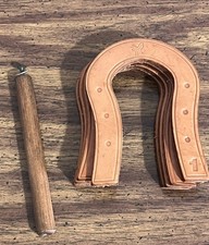 Horseshoe Leather Novelty Game Embossed Eagle Logo Decor Western Coasters