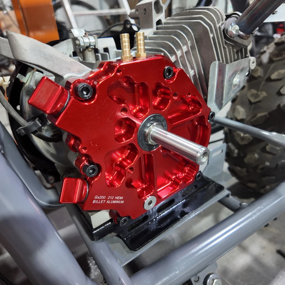 Cubierta lateral de doble rodamiento Billet para Non Hemi/Hemi Harbor Freight Predator 212cc Foto 4 de 4