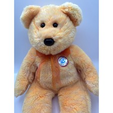 Ty Beanie Baby Honey Bear Plush Orange Teddy Bear Collectible Toy