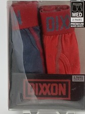 Dixxon Men's Premium Boxer Briefs Medium Grey / Red Two Pack NEW