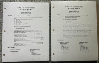 SUPER NES DEVELOPMENT MANUAL BOOKS I and II (1995 revisions; sealed/new)